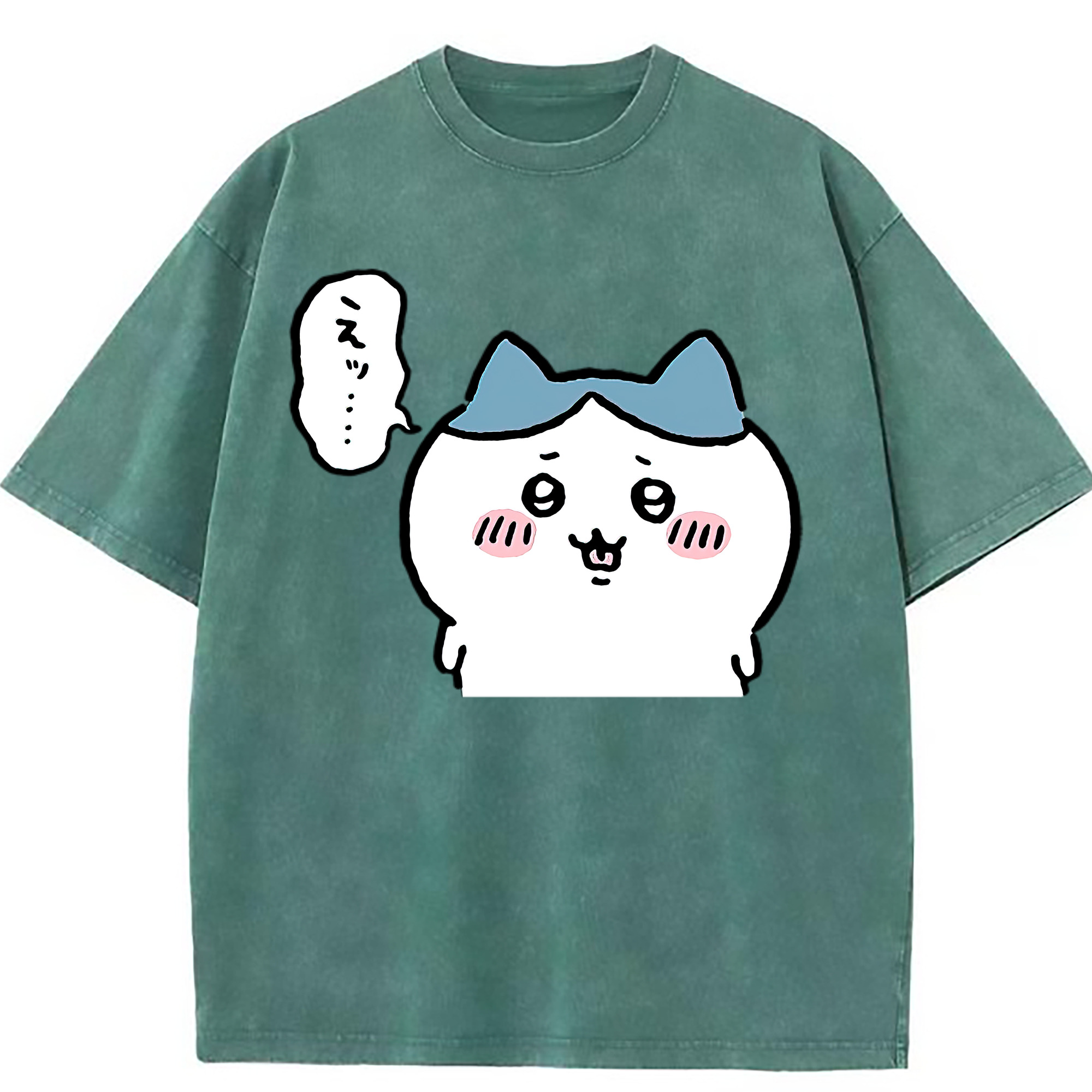 （画像用） ちいかわ ハチワレ Chii-kawa hachiware 綿100% ヴィンテージ風 半袖Tシャツ（フロントプリント）
